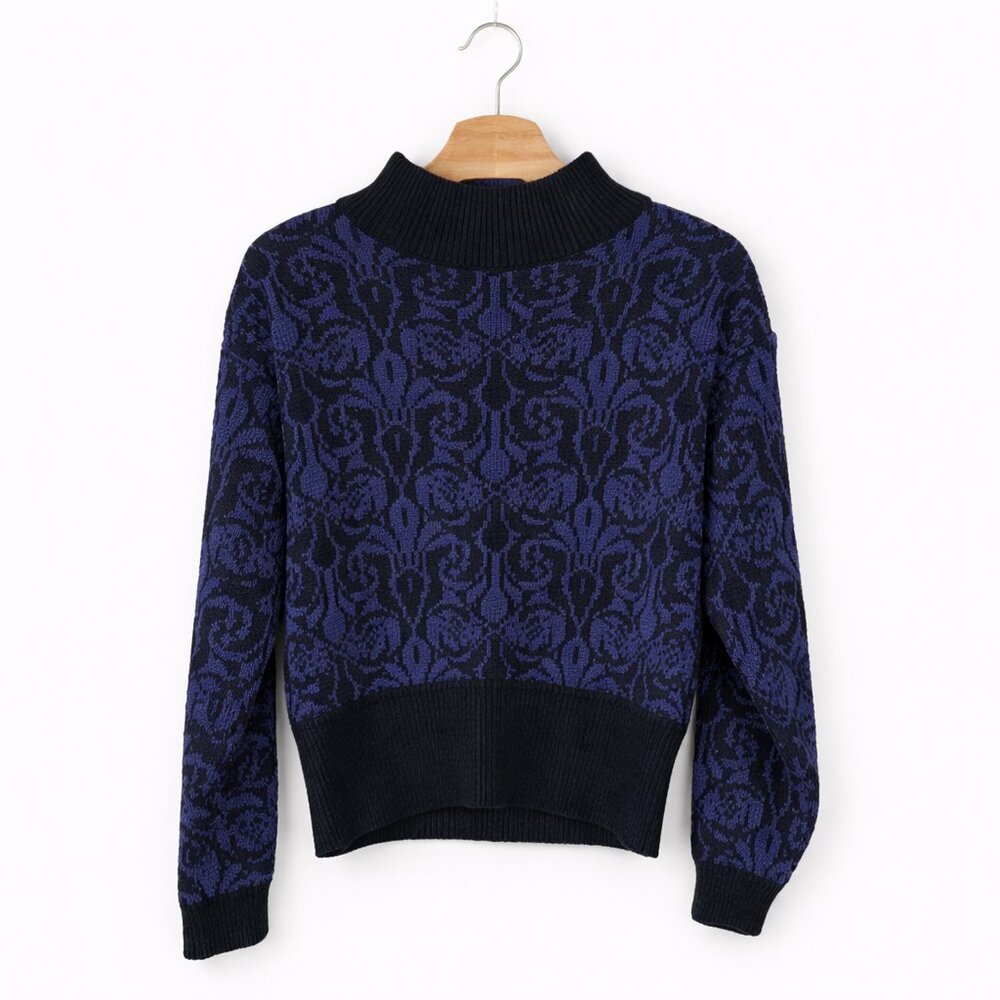 VINTAGE | Purple Paisley Sweater – Women’s Large